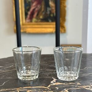 Vintage Clear Glass Tumbler Shot Glass Set